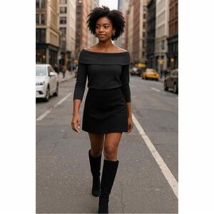 Brunello Cucinelli Off Shoulder Half Sleeve Top XL Grey Quiet Luxury Old Money